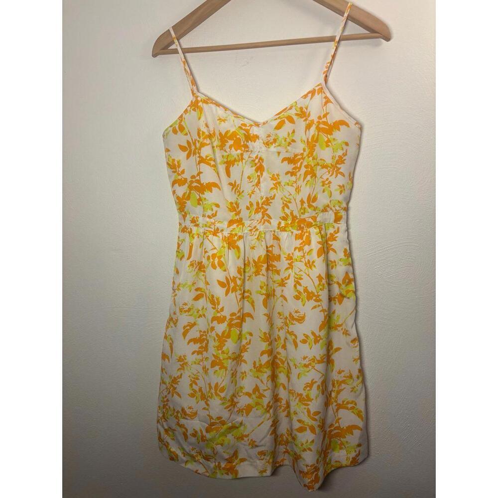 J.Crew Floral Orange Mini Dress Size 4